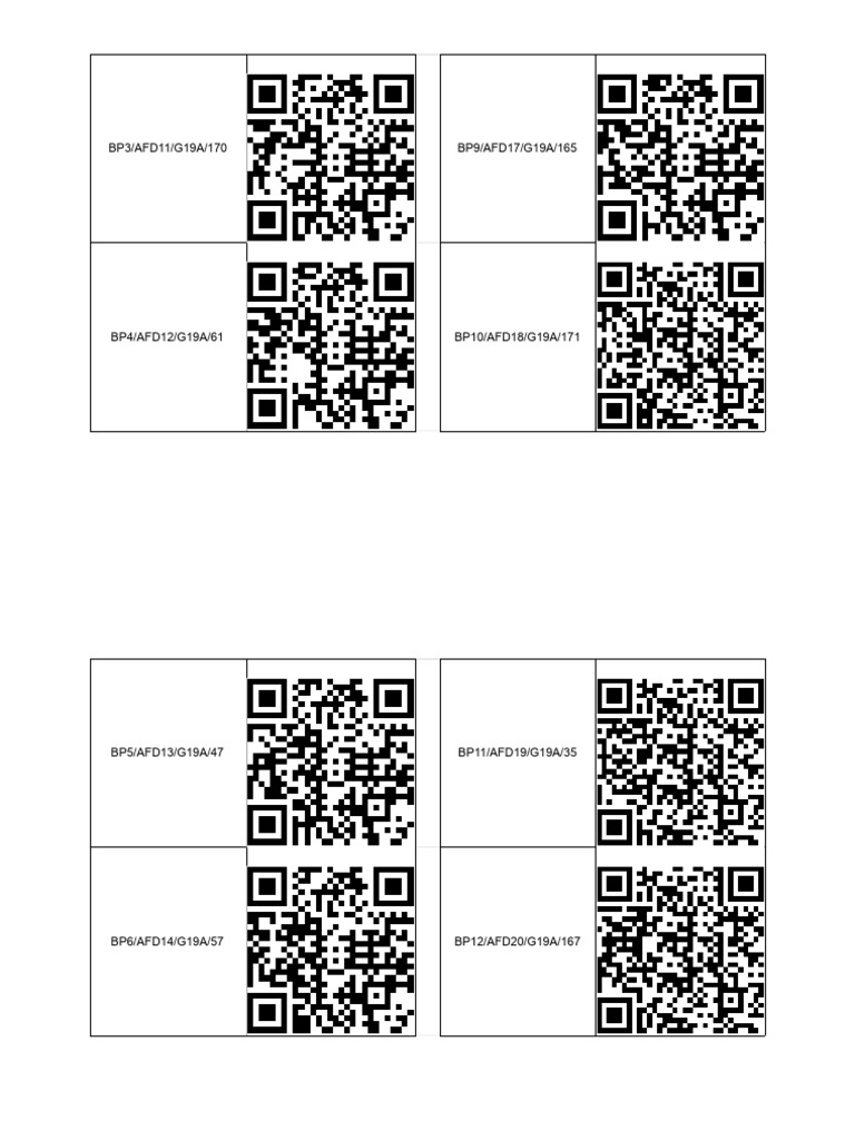 QR CODE - Sheet1 | PDF