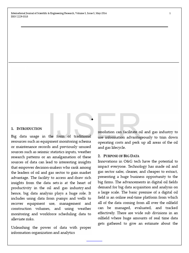 Big Data Analytics in Oil & Gas Industry | PDF | Petroleum Reservoir ...