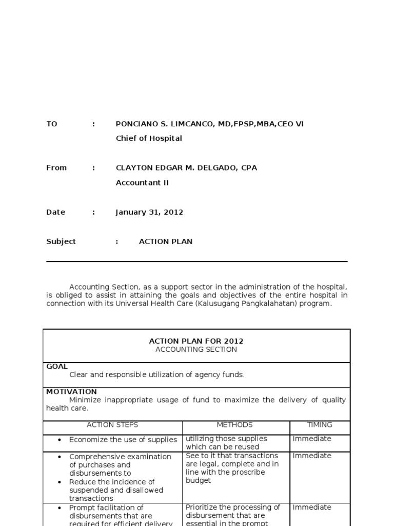 Action Plan 2012 | PDF