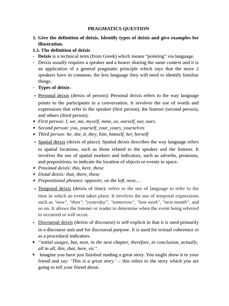 Pragmatics Question Pdf Human Communication Interpretation
