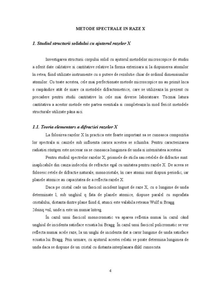 Metode Spectrale in Raze X | PDF