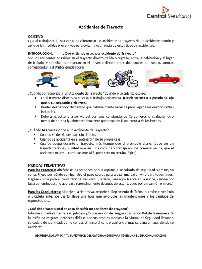 Accidente de Trayecto | PDF | Transporte