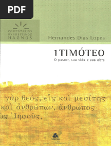 Comentário Expositivo 1 Timóteo - Hernandes Dias Lopes