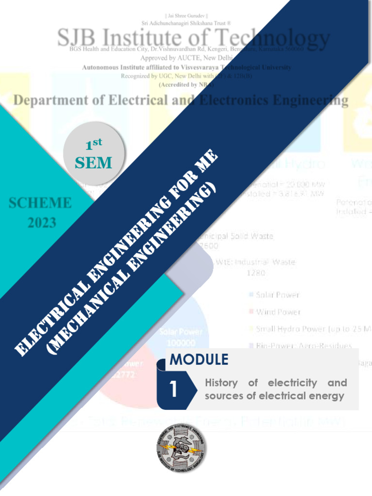 Electrical Engineering Overview for ME 2023 | PDF | Photovoltaic System ...