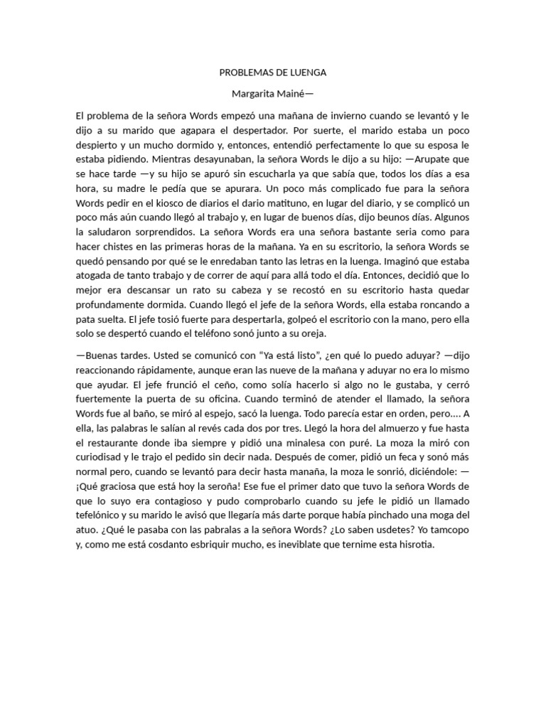 Problemas de Luenga en la Comunicación | PDF