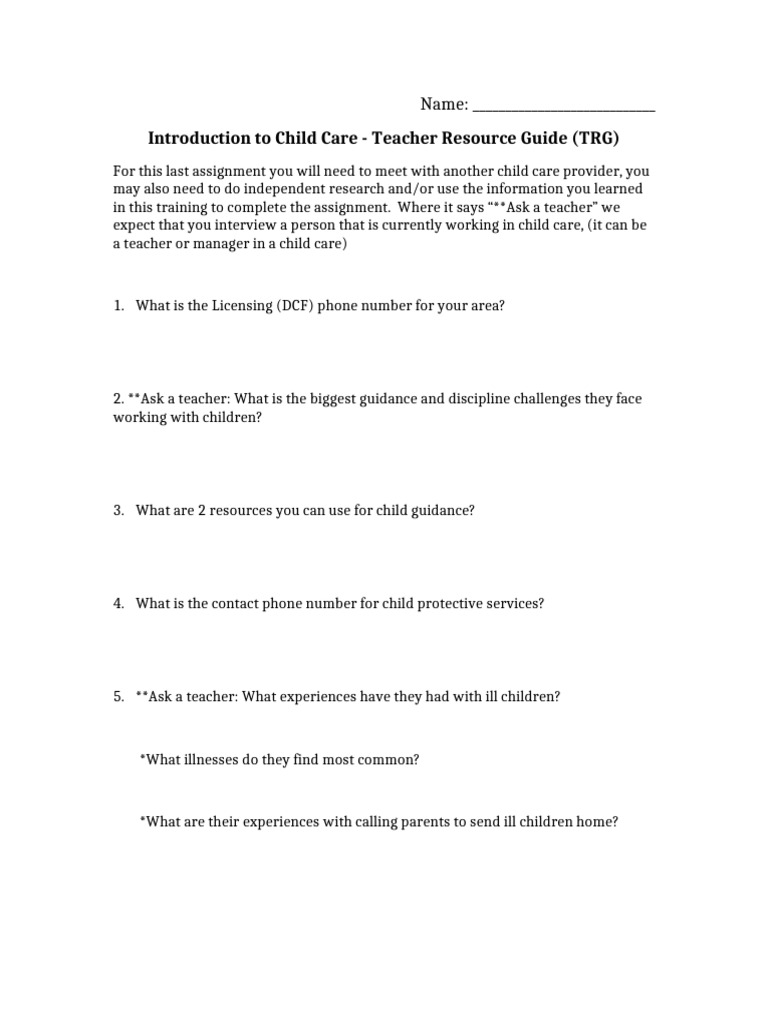 Final Project Intro-Childcare | PDF | Teachers | Child Care