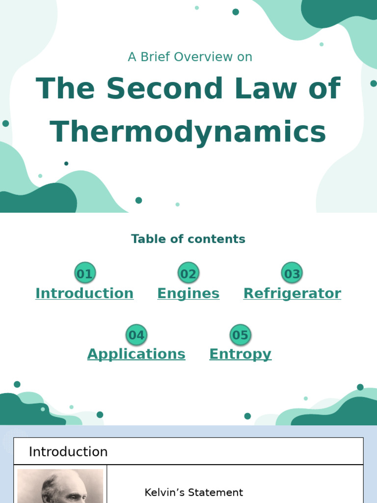The Second Law of Thermodynamics | PDF | Internal Combustion Engine ...