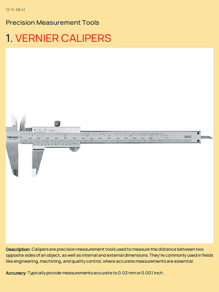 Precision Measurement Tools in Aviation | PDF | Sheet Metal ...