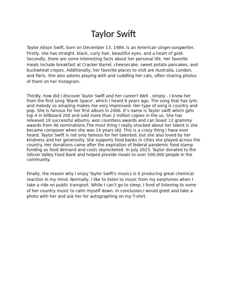TAYLORSWIFT | PDF