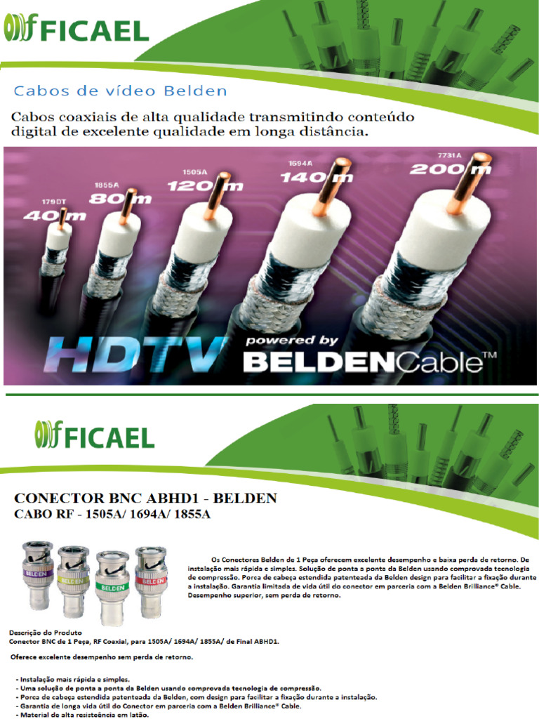 Cabos de Vídeo & Conectores - Belden | PDF