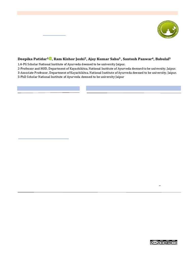 Pandu Roga W.S.R. To Iron Deficiency Anaemia-A Conceptual Study | PDF ...