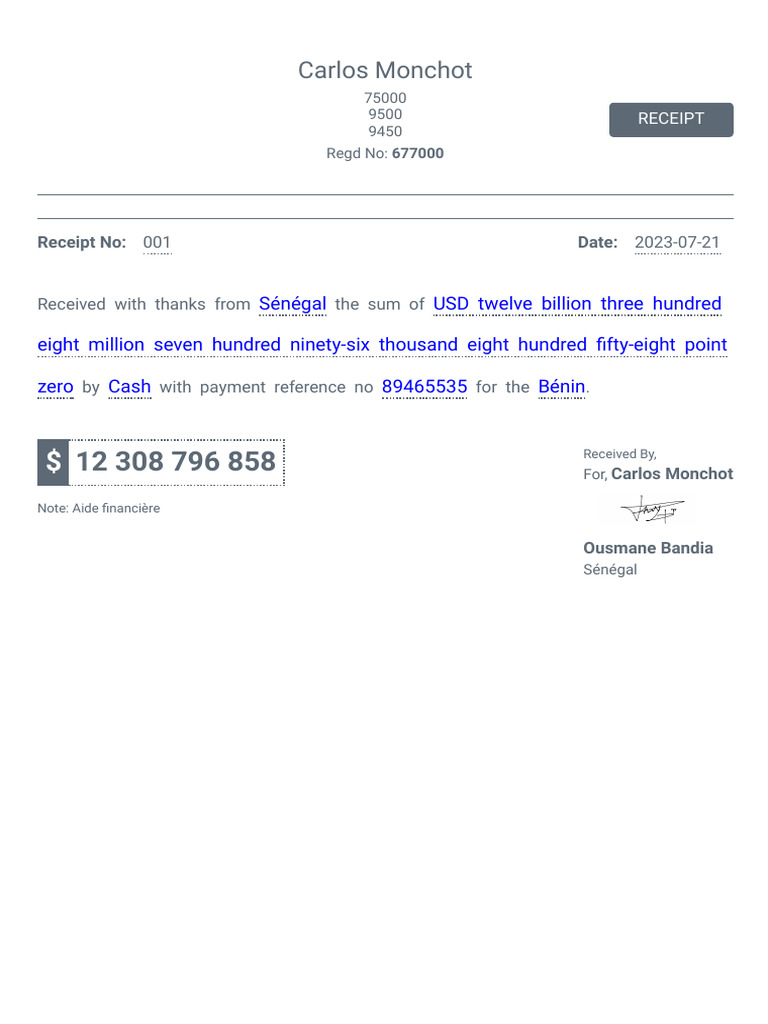 Receipt Maker | PDF