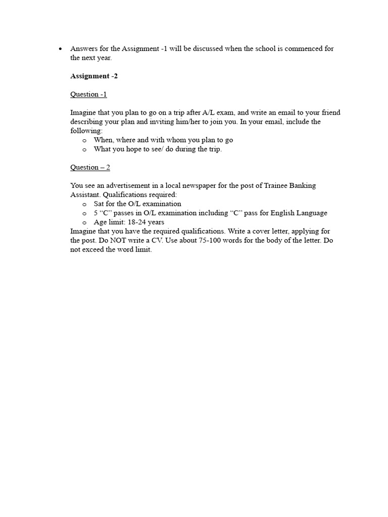 Grade 12 - GE (Assignment - 2) | PDF