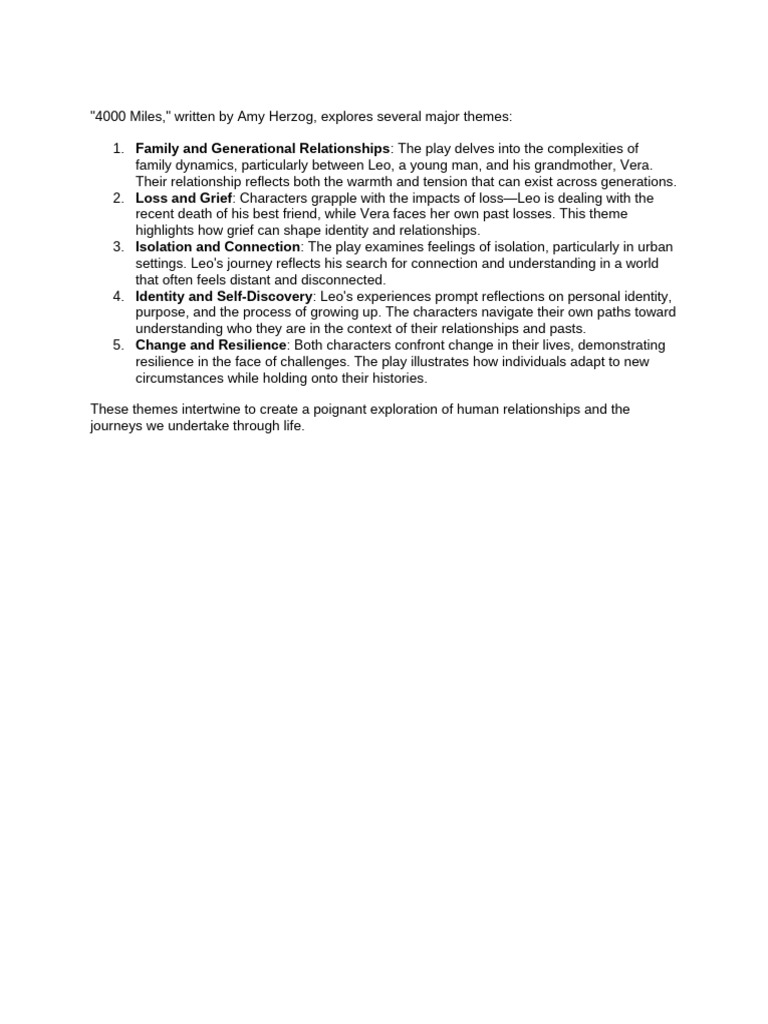 Major Themes Definition