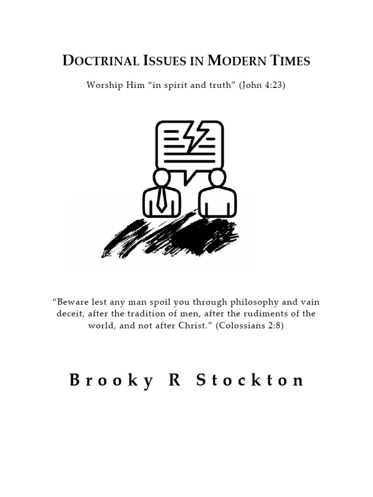 Doctrinal Issues in Modern Times, Form #17.090 | PDF | Jesus ...