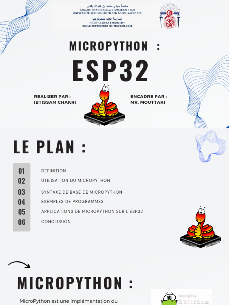 Applications de MicroPython sur ESP32 | PDF | Python (Langage de ...