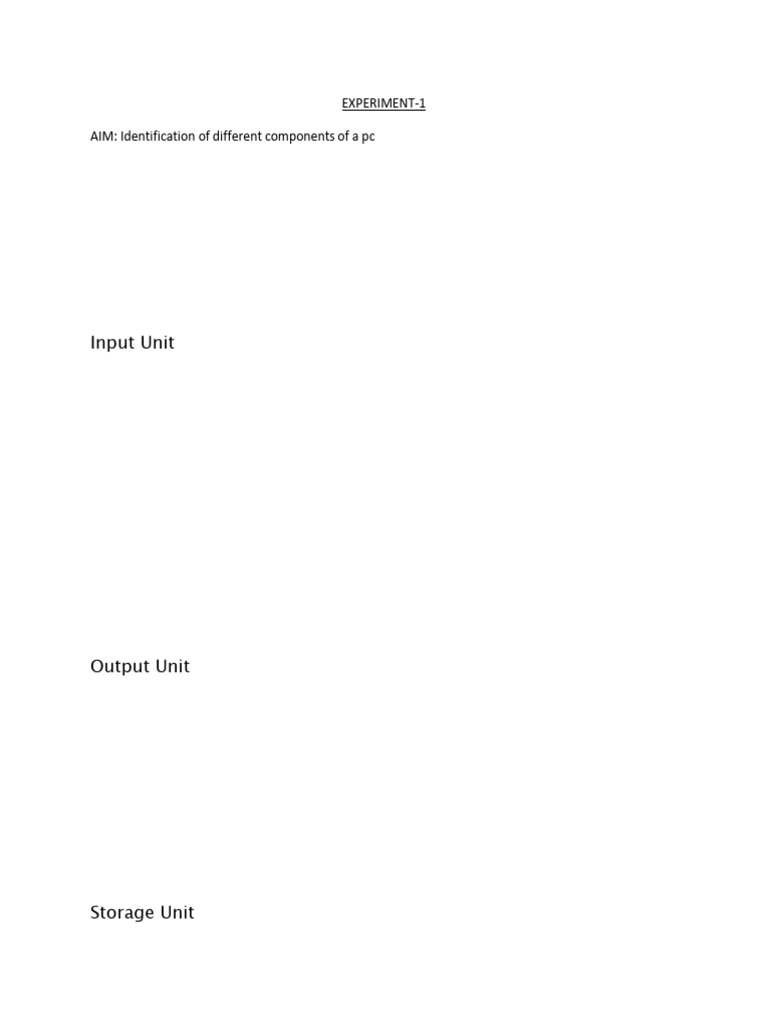 CSE - COA - LAB - Experiment1 To 4 | PDF | Input/Output | Central ...