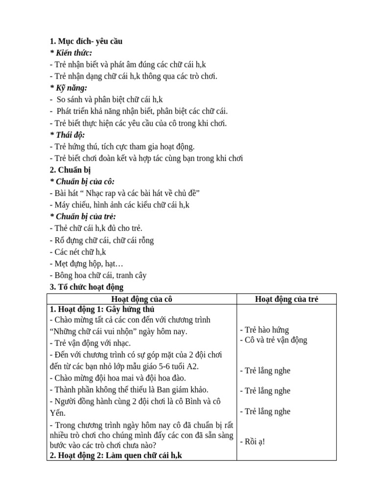 Chữ Cái H, K Thi Trường | PDF