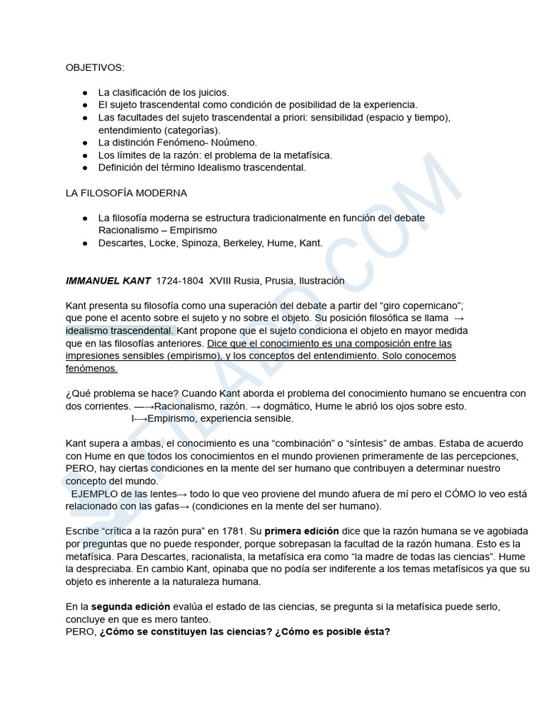 Kant 2023-1 | PDF | Immanuel Kant | A priori y a posteriori