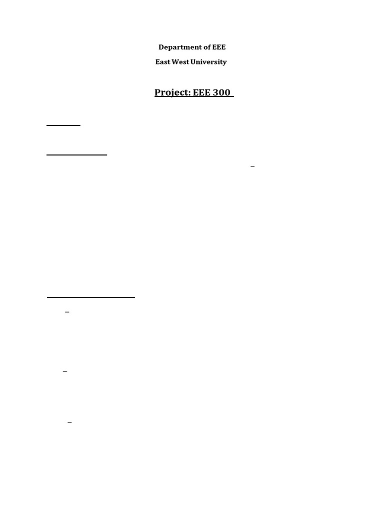 EEE 300 Project: Electrical Wiring Design | PDF | Engineering ...