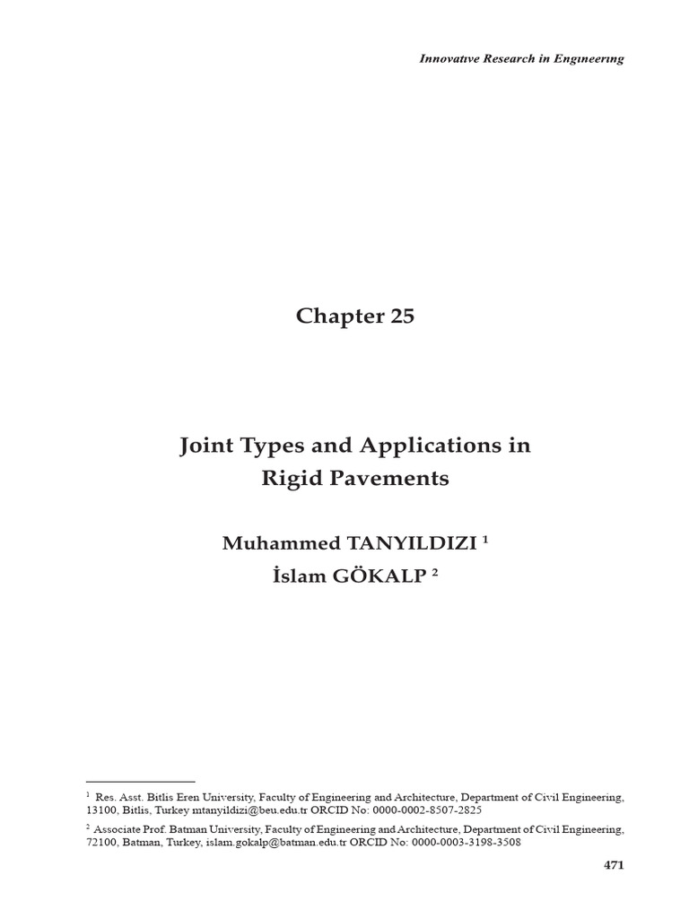 Joint Types and Applications in Rigid Pavements | PDF | Concrete | Road ...