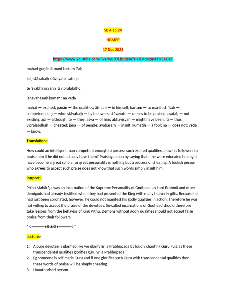 Understanding False Praise in Spirituality | PDF | Guru | Religious Faiths