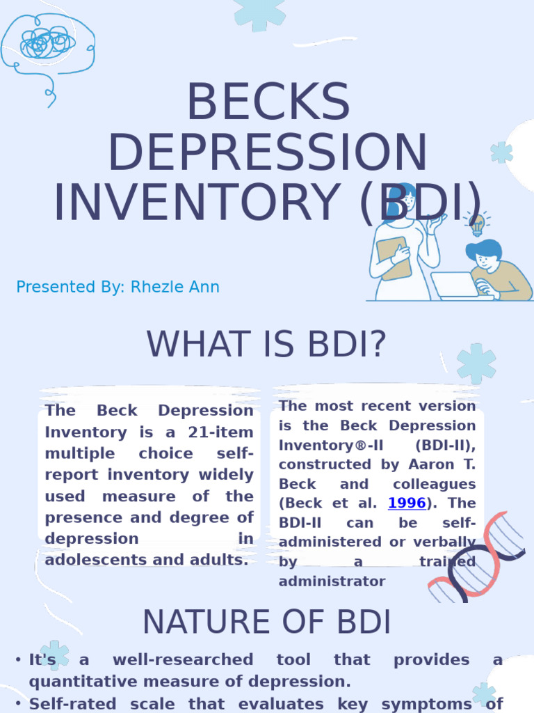 Beck's Depression Inventory Report | PDF | Major Depressive Disorder ...