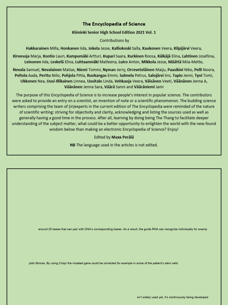 Science Encyclopedia: Crispr & Ada Lovelace | PDF | Moon | Johannes ...