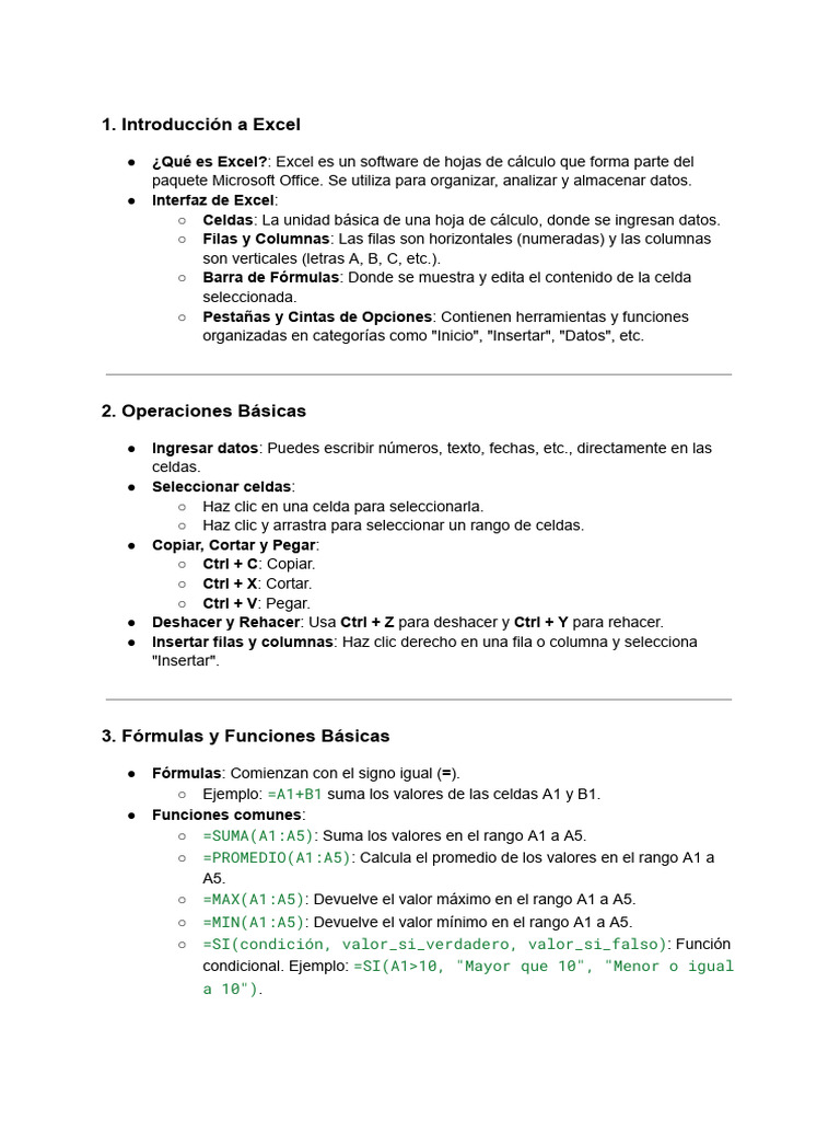 Guía Completa de Excel para Principiantes | PDF | Microsoft Excel ...