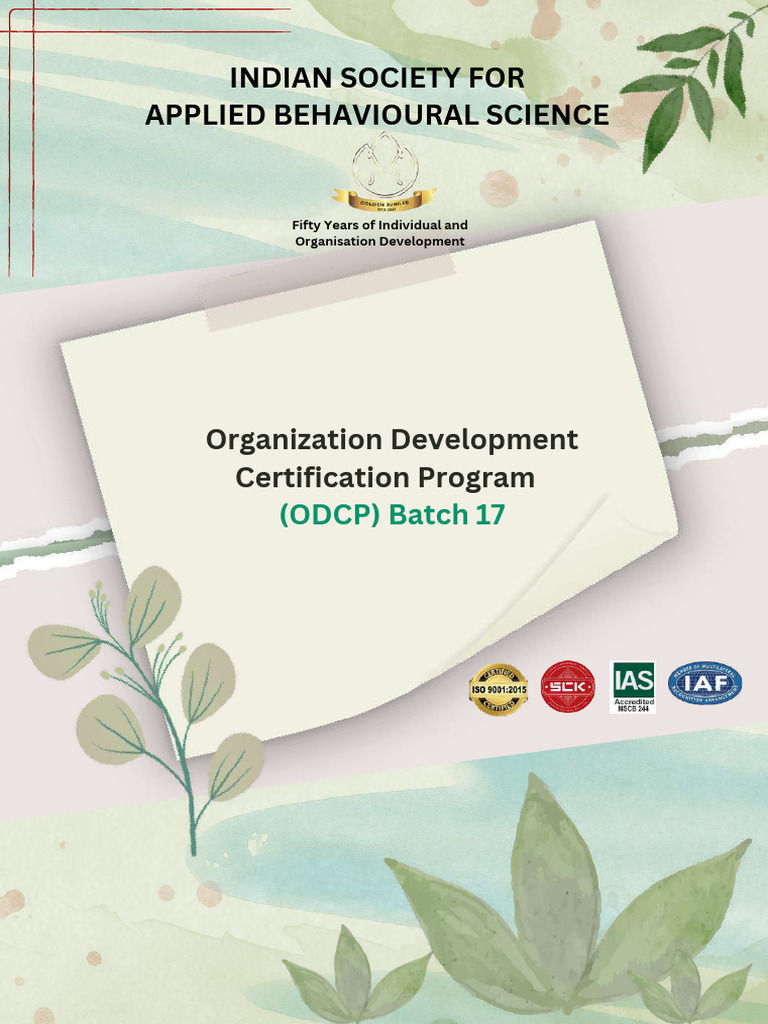 OD Certification Program Overview | PDF | Organization Development | System