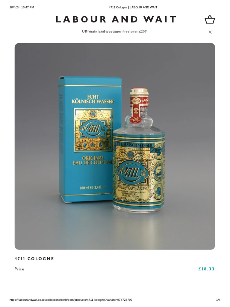 4711 Cologne - LABOUR AND WAIT | PDF | Perfume | Perfumery