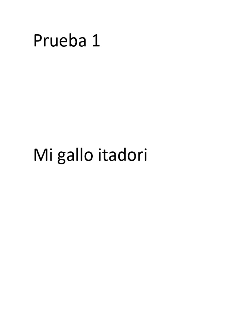 Prueba 1 | PDF