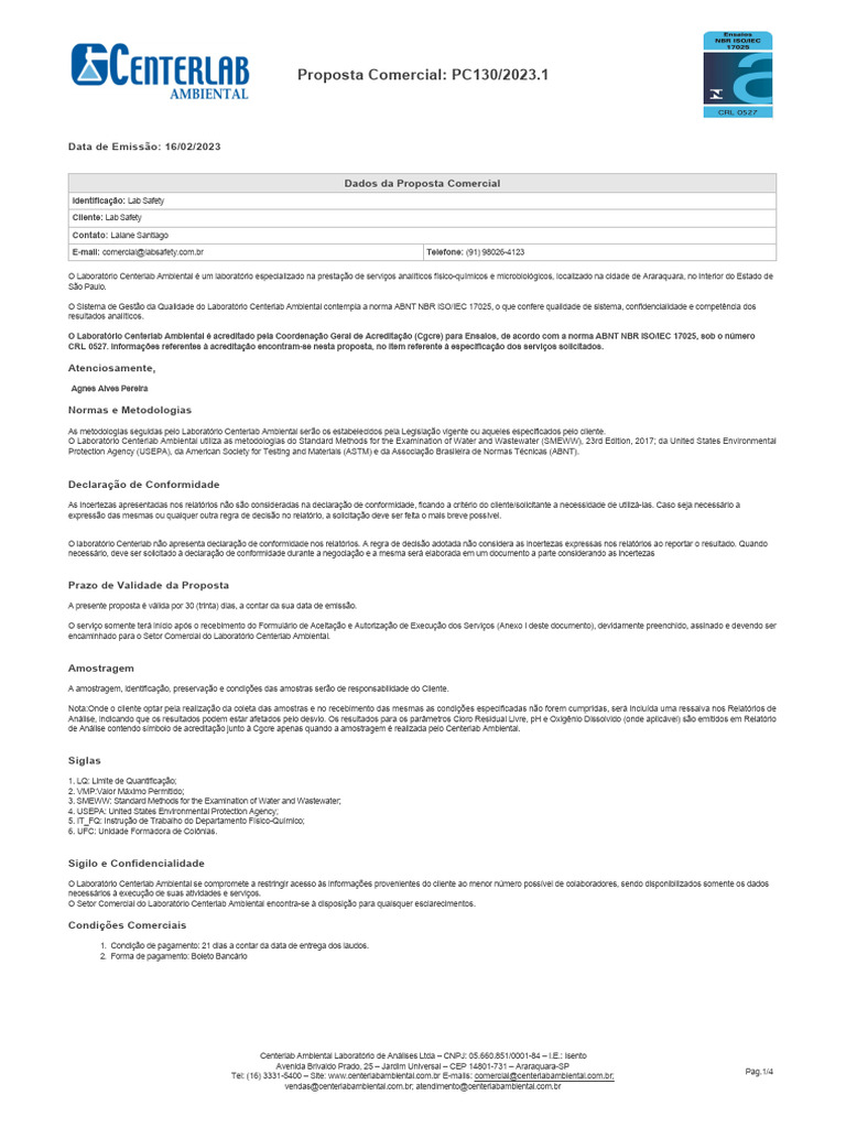 PCL - Centerlab | PDF