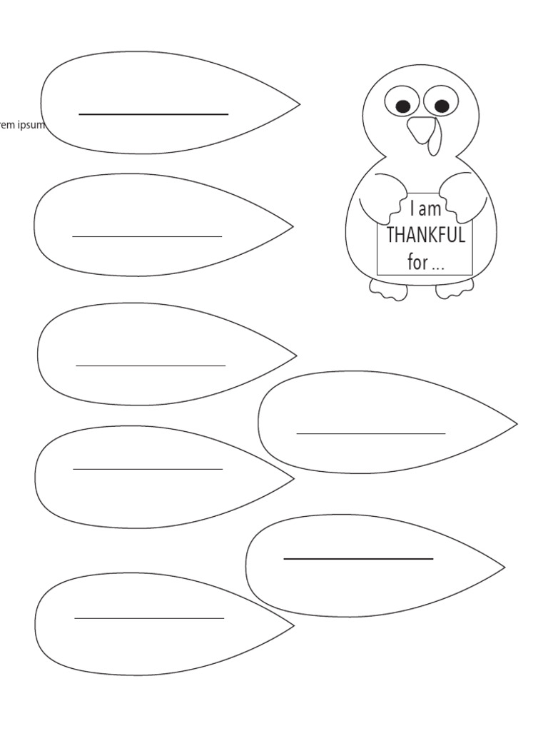 Coloring Page Thankful Turkey | PDF