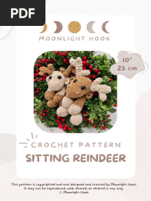 Reindeer Crochet Pattern 25cm 10 5 