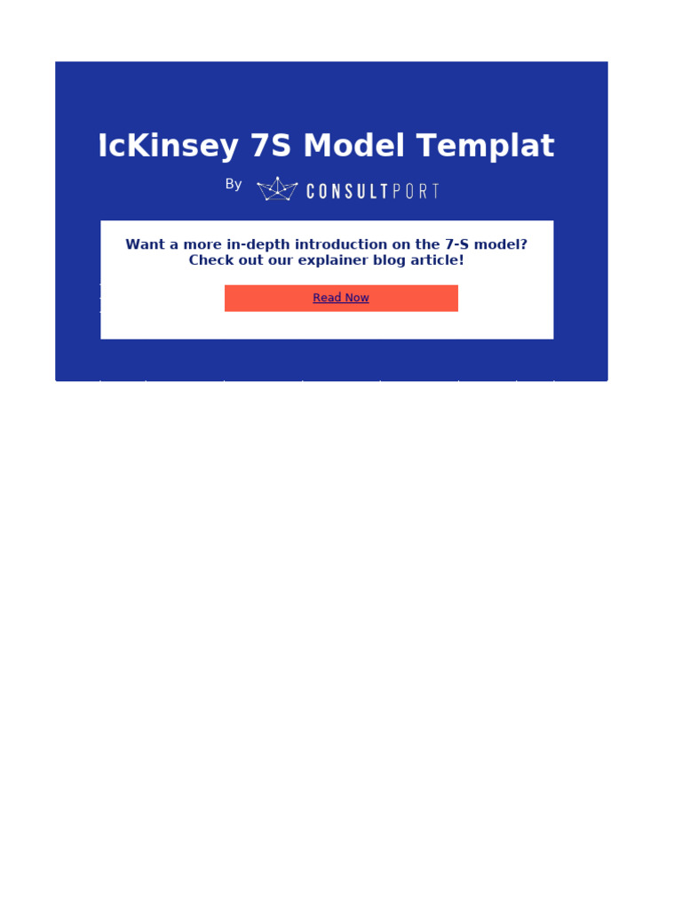 McKinsey 7S Model Template | PDF | Performance Indicator | Leadership