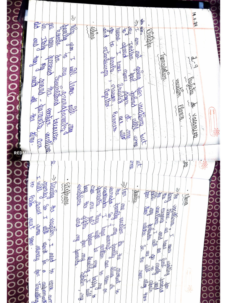 French Notebook Work | PDF
