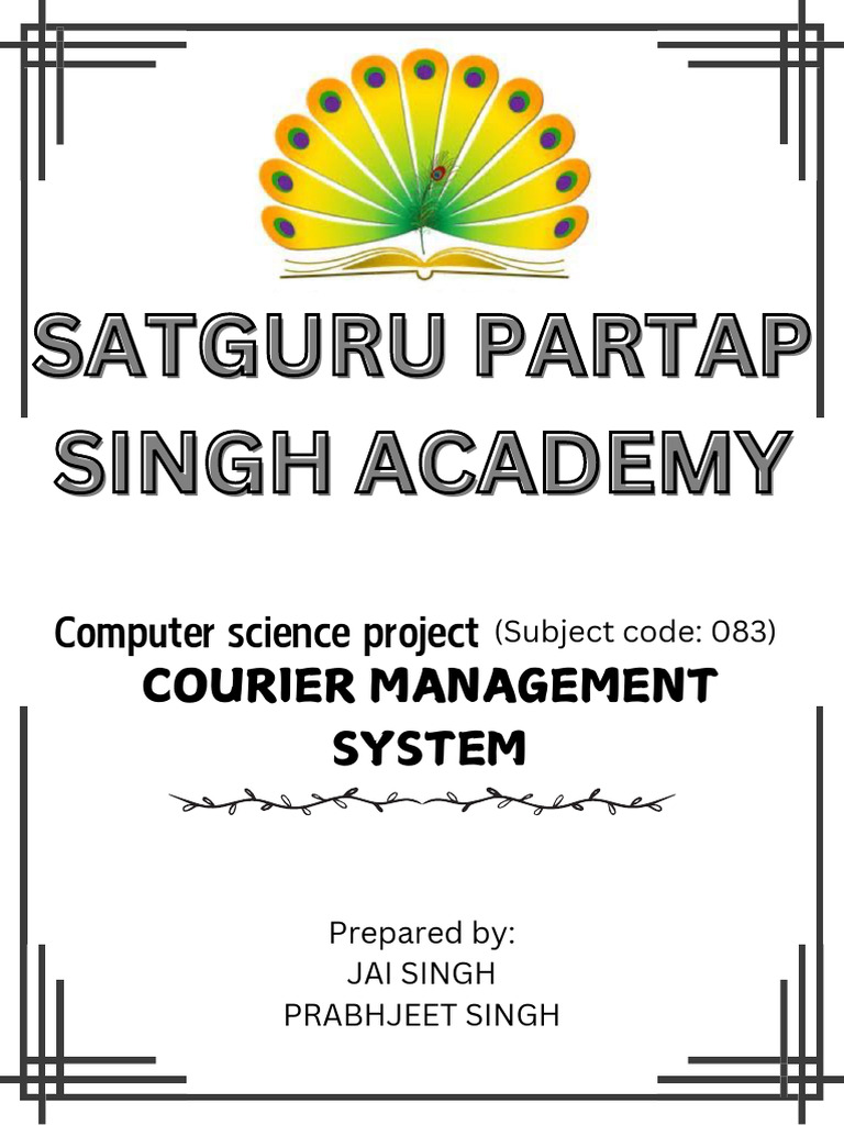 Courier Management System Project | PDF | Password | Software