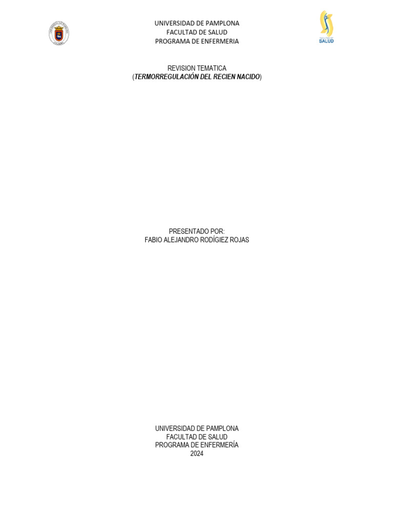 Termorregulación Del Recien Nacido Pdf Termorregulación Humedad