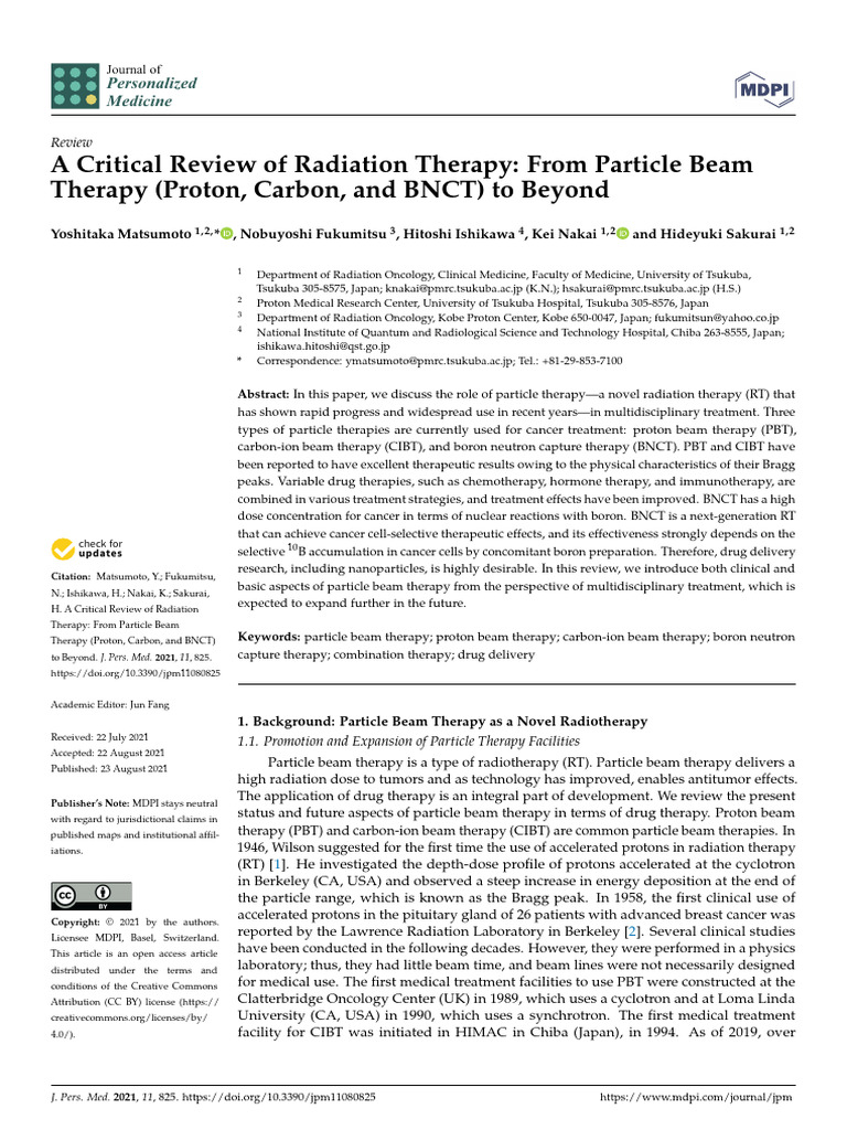 A Critical Review of Radiation Therapy | PDF | Radiation Therapy ...