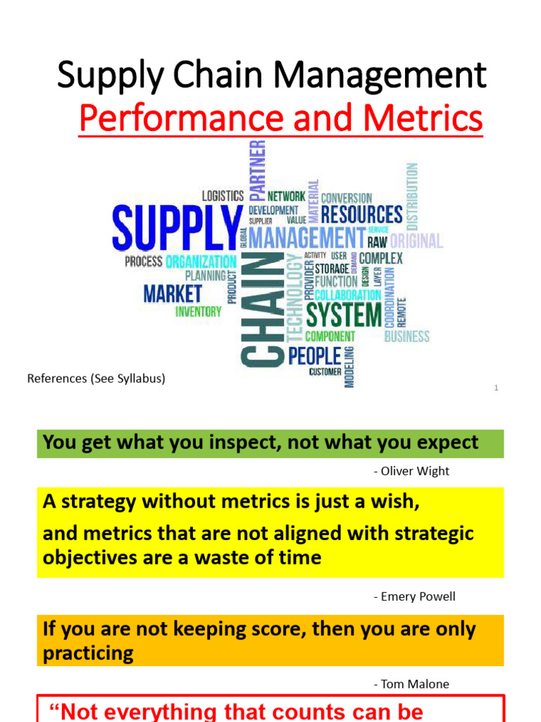 SCM Metrics for Business Growth | PDF | Supply Chain | Inventory