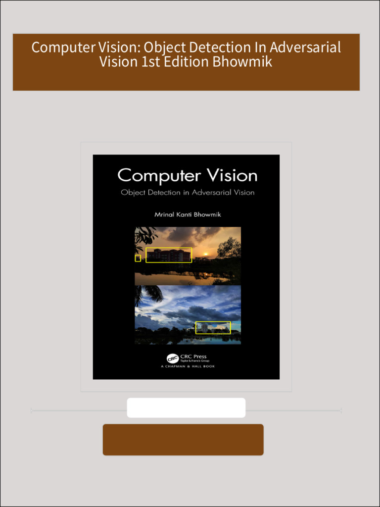 Computer Vision: Object Detection In Adversarial Vision 1st Edition ...
