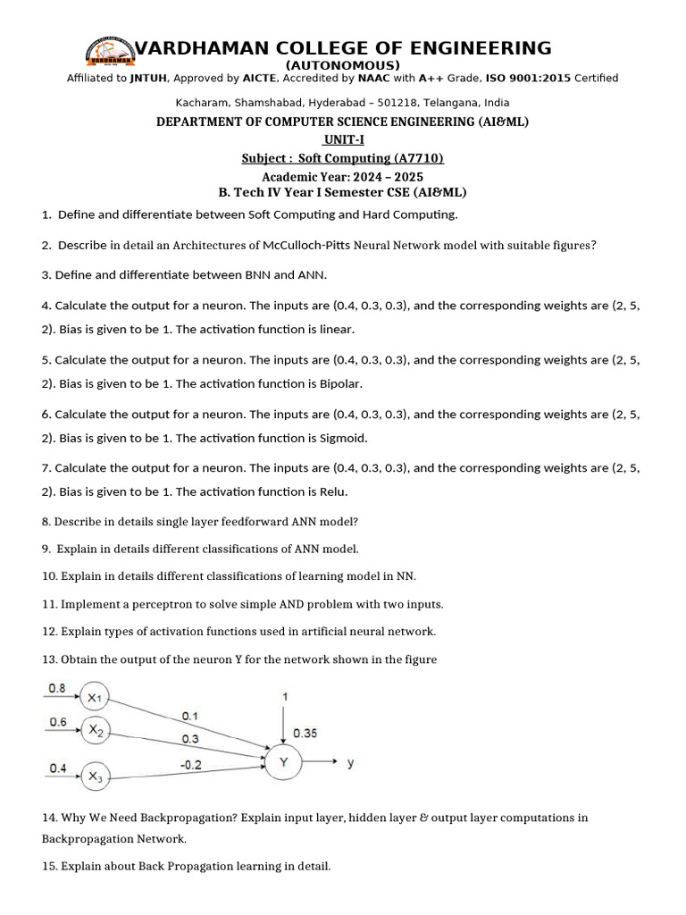 Soft Computing Concepts in AI&ML | PDF | Machine Learning | Algorithms ...