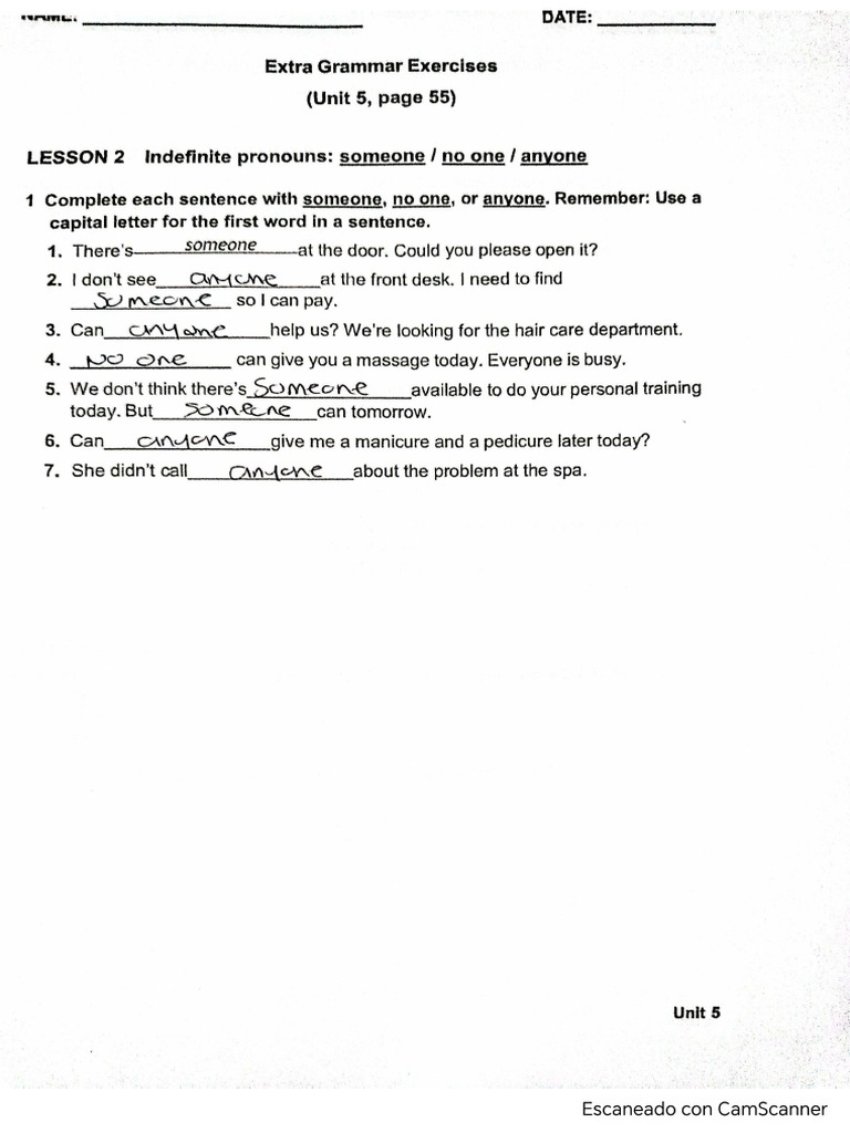 Ingles Unidad 5 | PDF