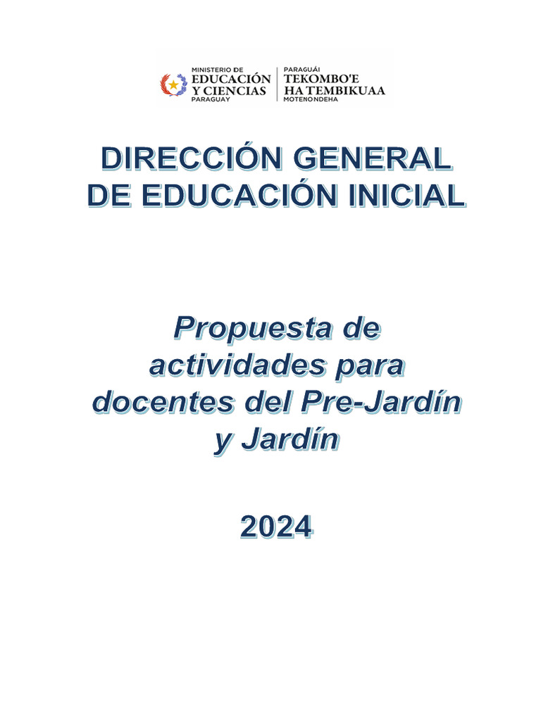 Propuesta Prejardin y Jardin | PDF | Educación de la primera infancia