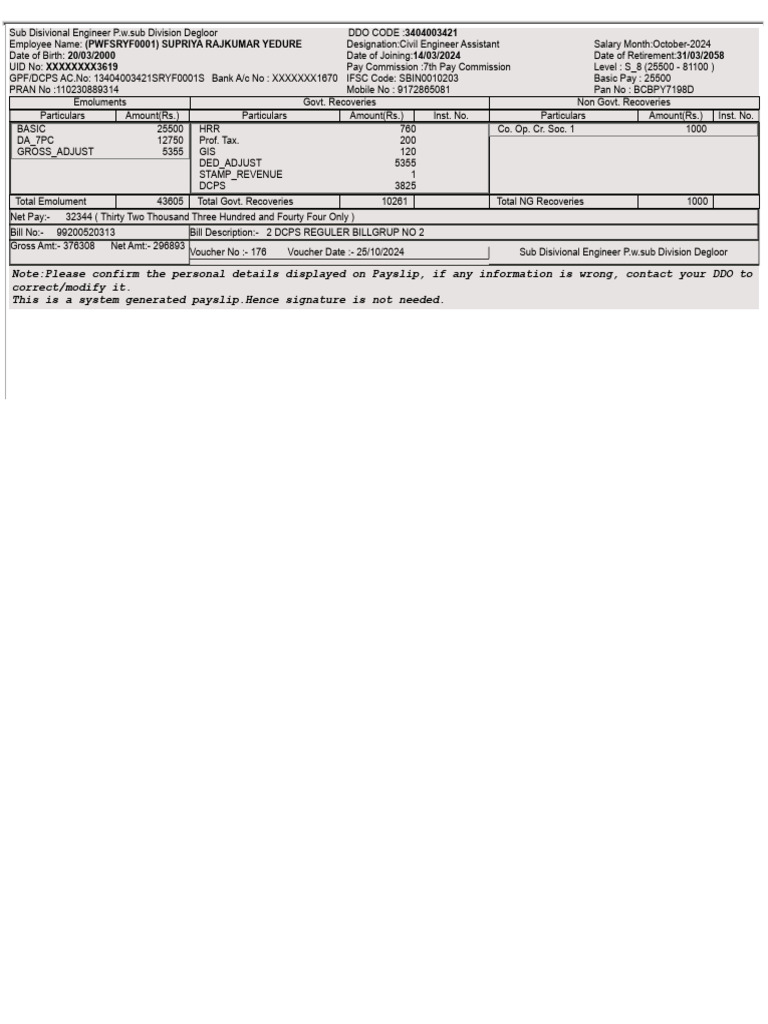 Notice | PDF | Employment Compensation | Expense