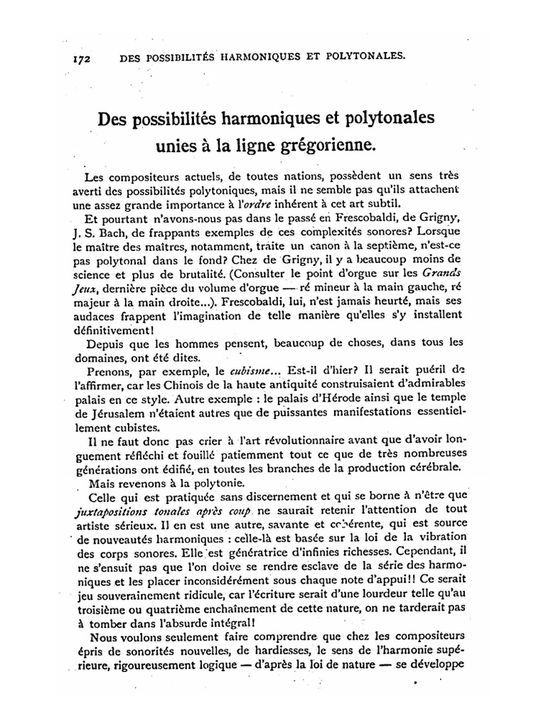 Tournemire - Des Possibilités Harmoniques Et Polytonales Unies À La ...