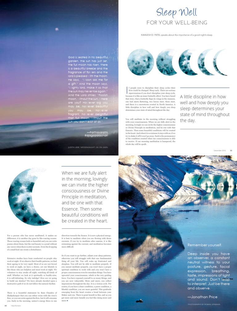 Importance of Sleep for Meditation | PDF | Meditation