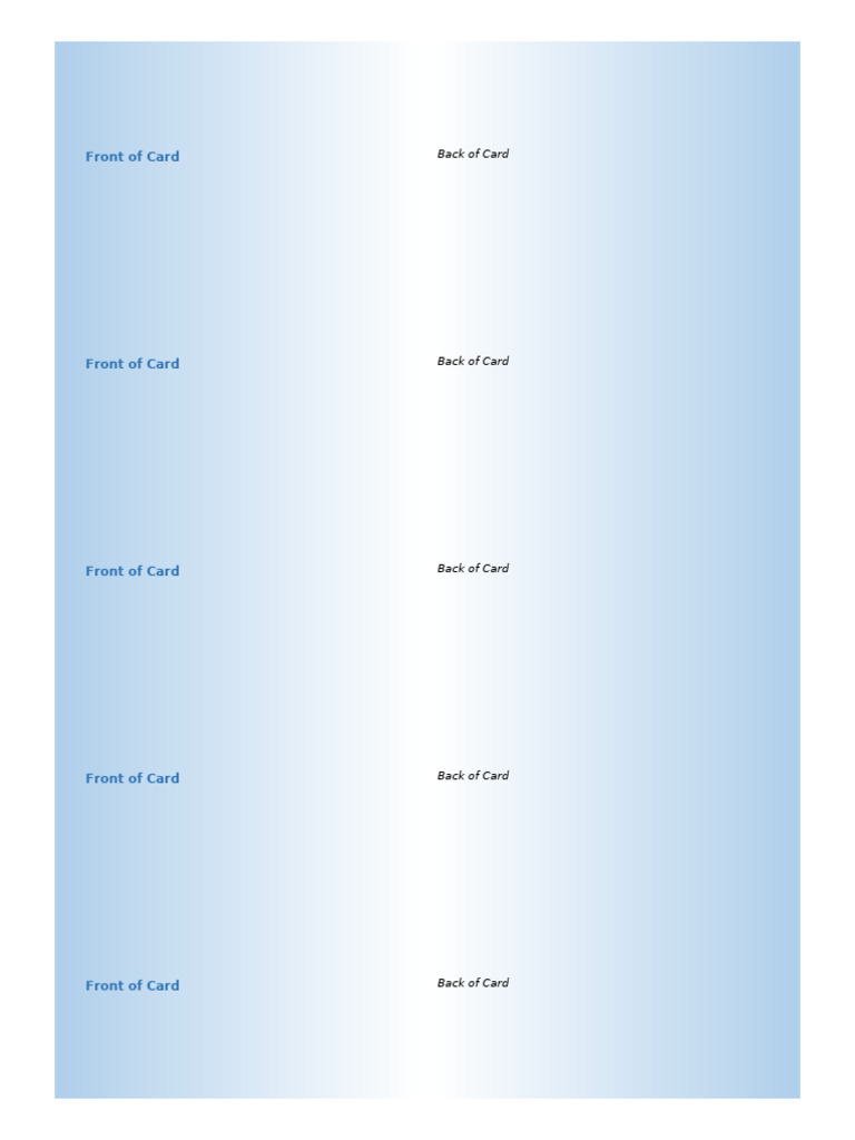 Flashcard Template | PDF