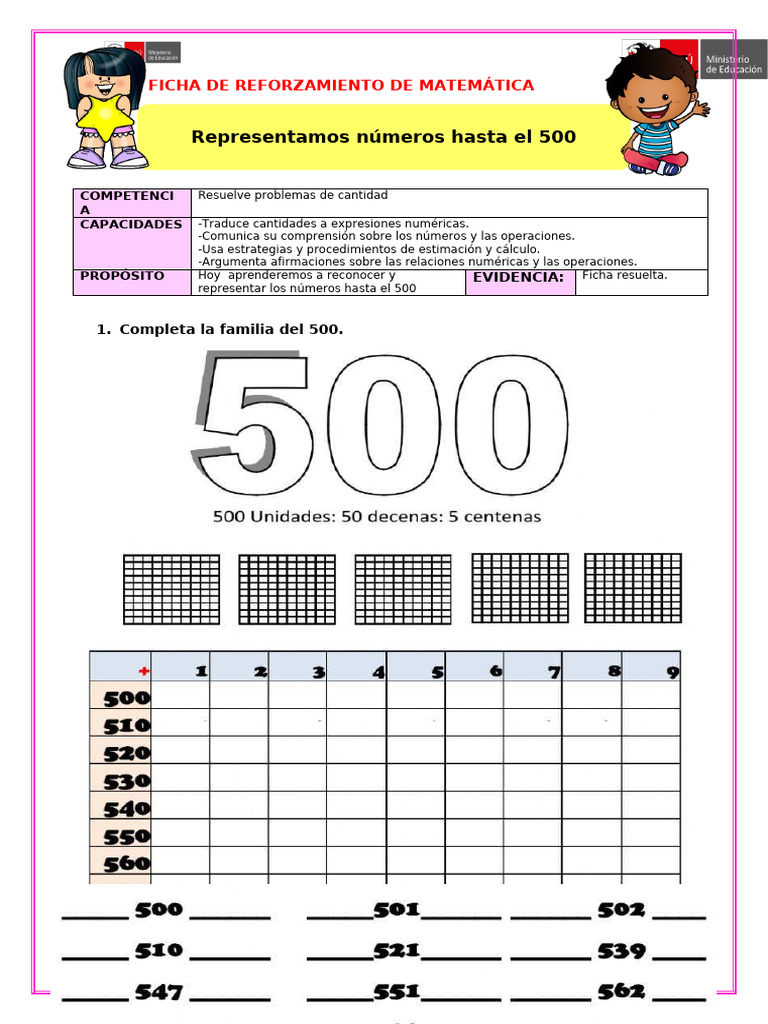 Ref Mat Representamos Numeros 500 | PDF